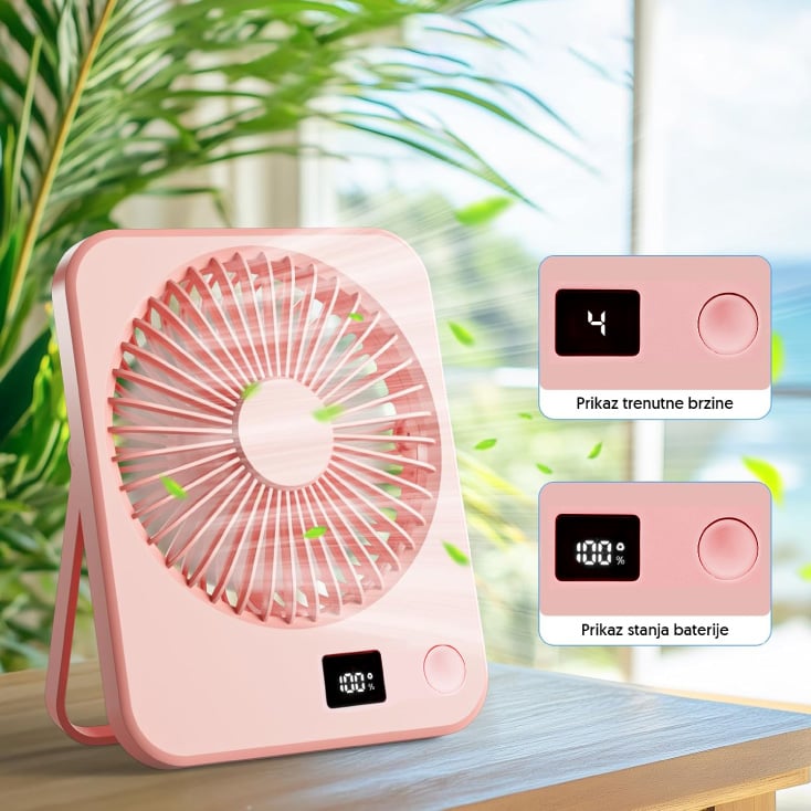 PROSTO Mini Prenosni Ventilator sa Punjivom Baterijom USB - Stoni ventilatori