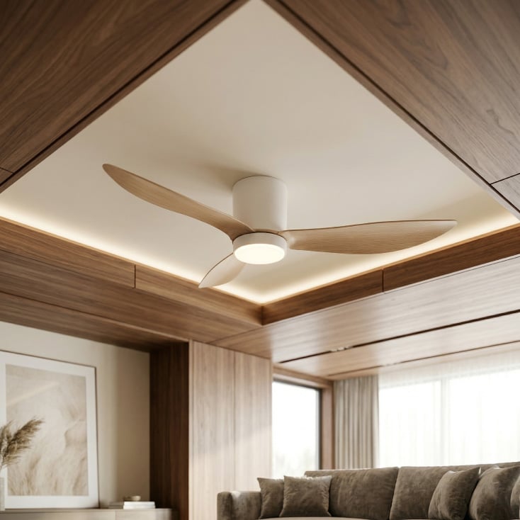 PROSTO Plafonski Ventilator 132cm sa LED Svetlom 40W Beli CFH5205L-3/40WH - Plafonski ventilatori