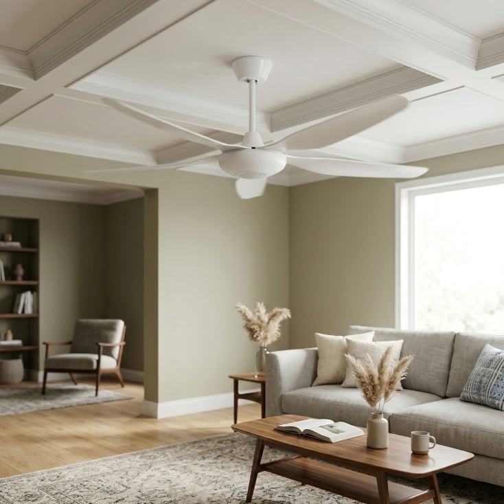 PROSTO Plafonski Ventilator 137cm 40W Beli sa Daljinskim CFB5404-5/40WH - Plafonski ventilatori