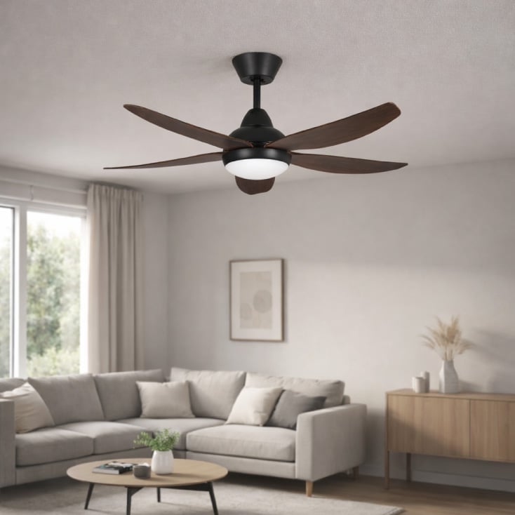 PROSTO Plafonski Ventilator 142cm sa LED Svetlom 50W Tamni CFB5605L-5/50 - Plafonski ventilatori