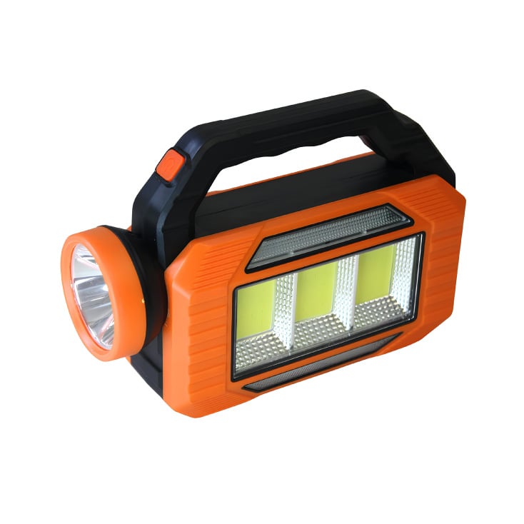 Punjiva LED Lampa XPE plus 3 COB, 6 Režima sa Plavo Crvenim Treptanjem, Power Bank, Narandžasta - Led lampe na baterije