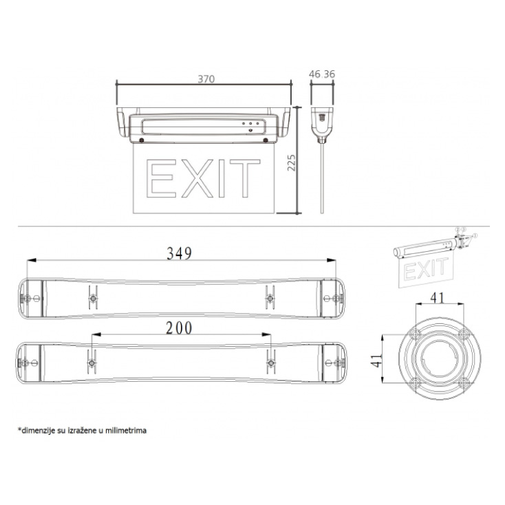 Punjiva LED nadgradna lampa LE2912 – bez žice - Led panik lampe