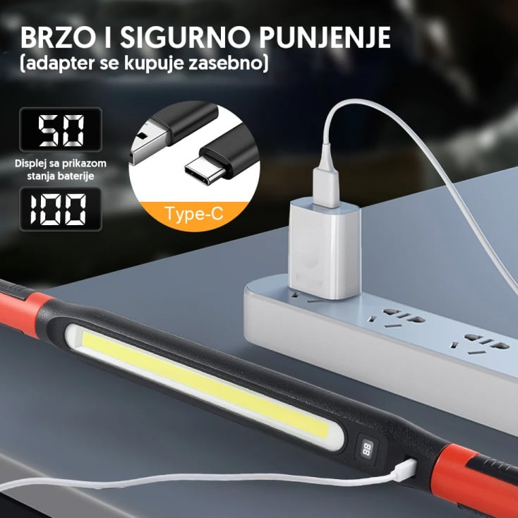Punjiva prenosna serviserska LED lampa - Led lampe na baterije