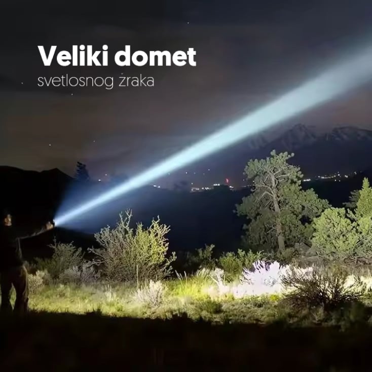 Ručna LED lampa sa LASER LED tehnologijom - Led lampe na baterije