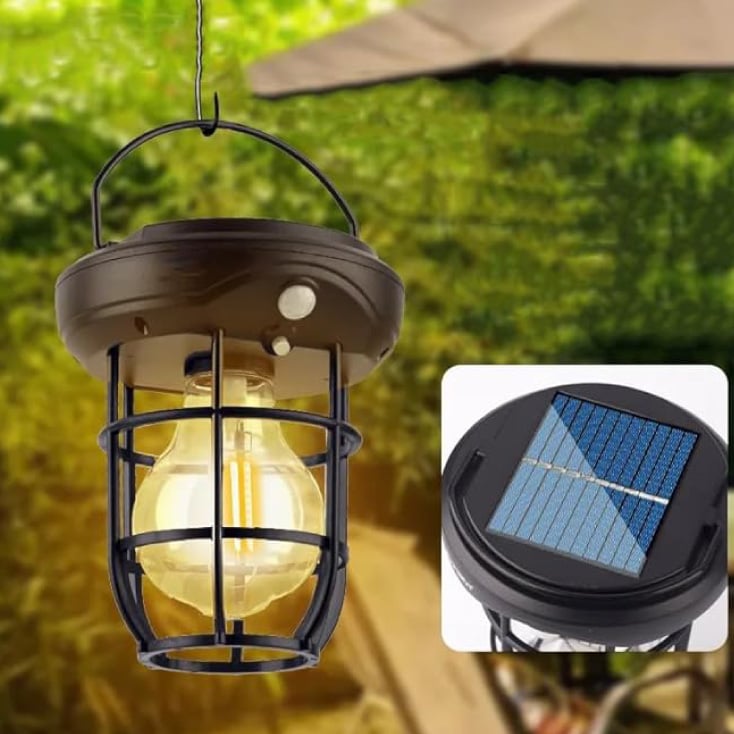 Solarna LED lampa sa senzorom pokreta 1W filament topla bela - Led spoljna rasveta