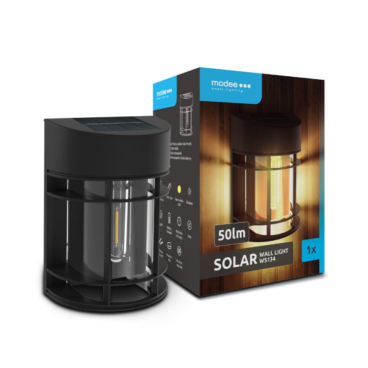 Solarna LED zidna lampa Modee ML-WS134, filament 50 lm, toplo bela 2700K - Led spoljna rasveta
