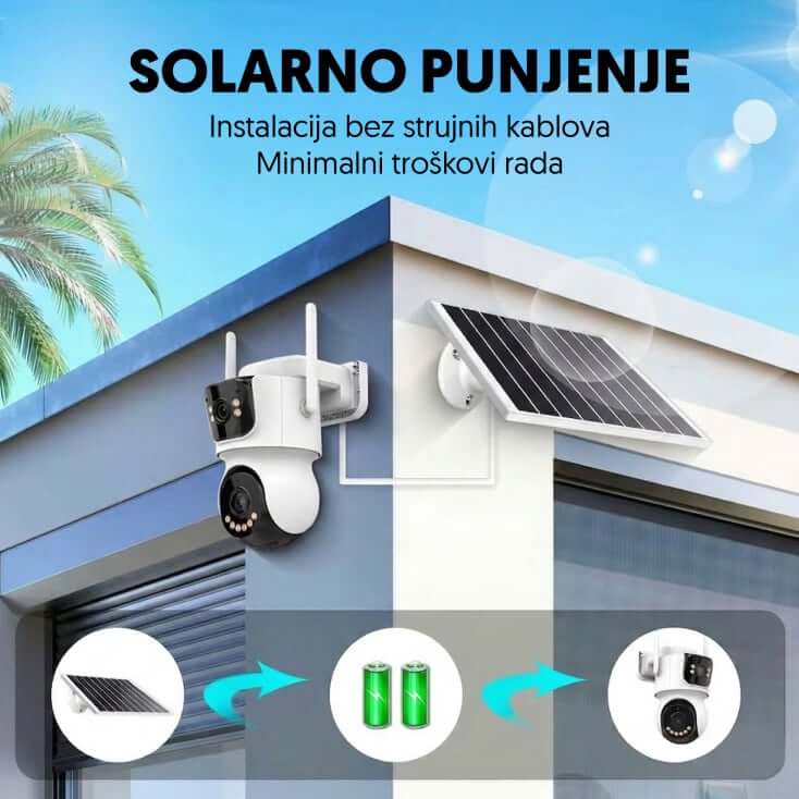 Solarna Wi-Fi Kamera 4MP Dual Lens – WFIP-4094S - WiFi kamere za video nadzor
