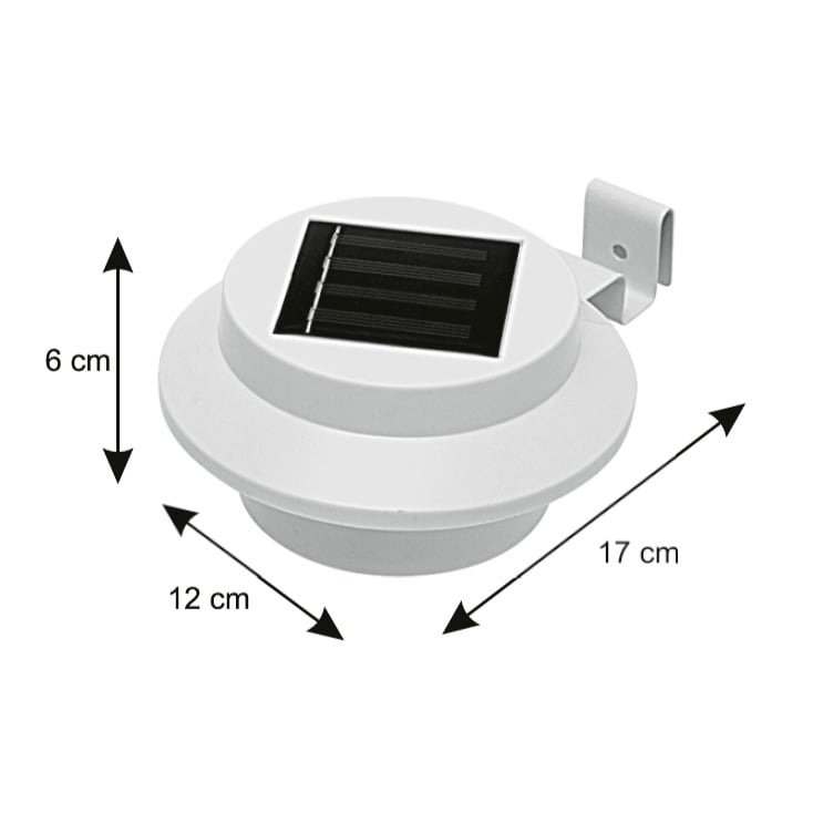Solarna lampa za oluk i ogradu 3 LED topla bela HOME - Led spoljna rasveta