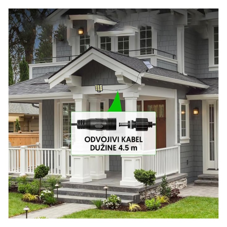 Solarni LED reflektor 30W 350lm sa PIR senzorom podesiv nagib - Led spoljna rasveta