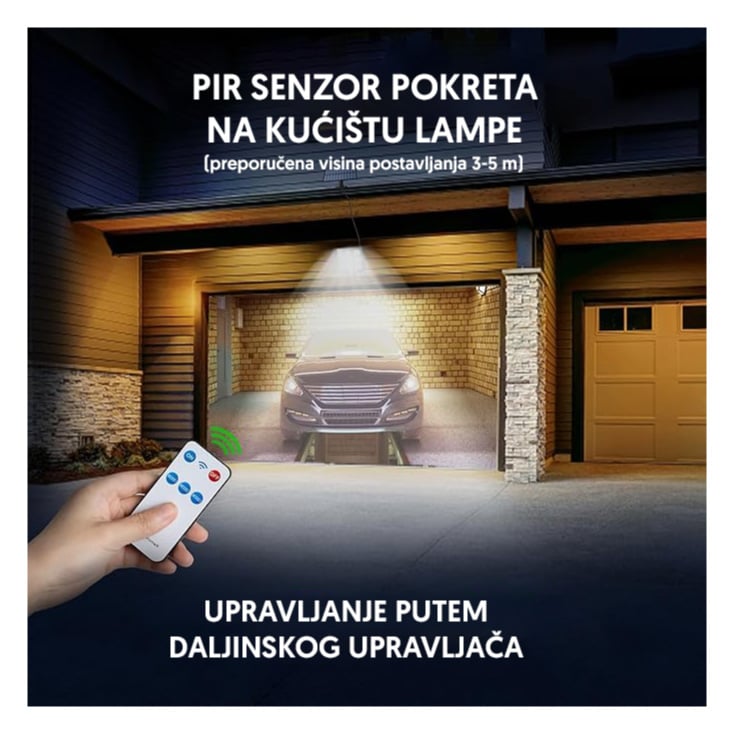 Solarni LED reflektor 30W 350lm sa PIR senzorom podesiv nagib - Led spoljna rasveta