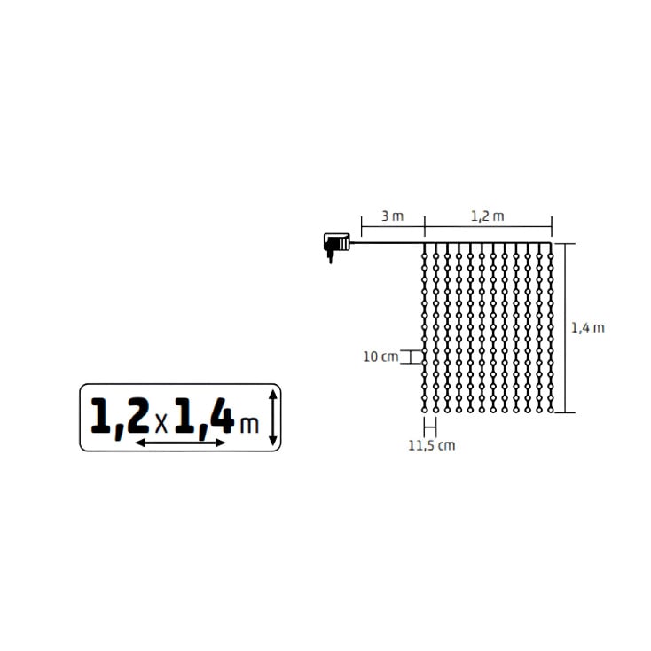 Svetleći niz sa 168 hladno belih LED dioda - Dekorativna rasveta