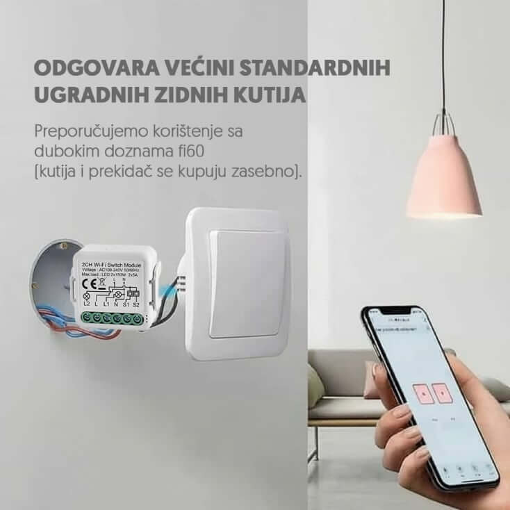Wi-Fi Smart Prekidač Modul 2x5A | Pametna Kuća - Ostala oprema