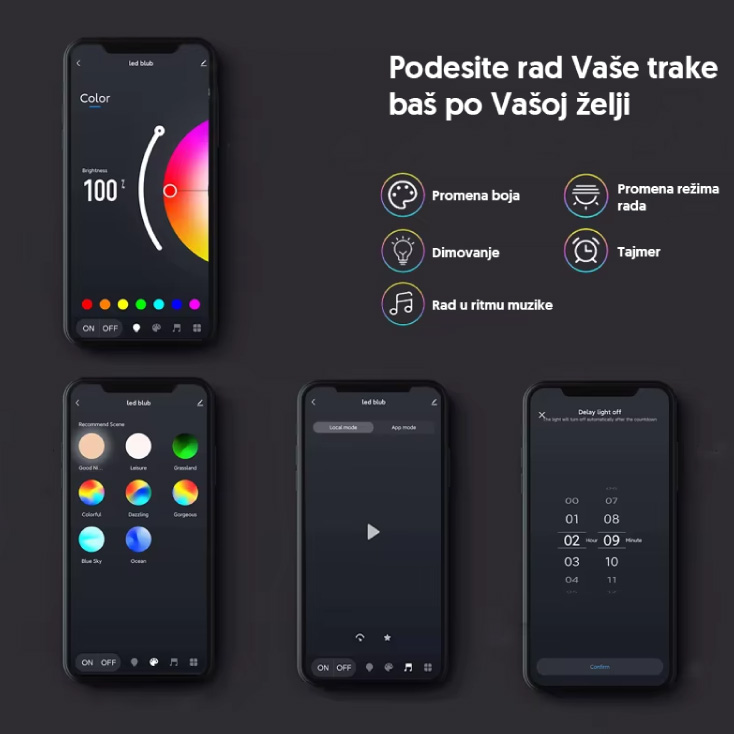 Wi-Fi smart LED kontroler RGB 216W - Led oprema