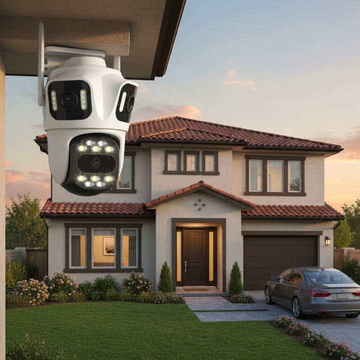 IP Wi-Fi Kamera 3 Objektiva 4MP+2x2MP | WFIP-4502X - WI-FI kamere