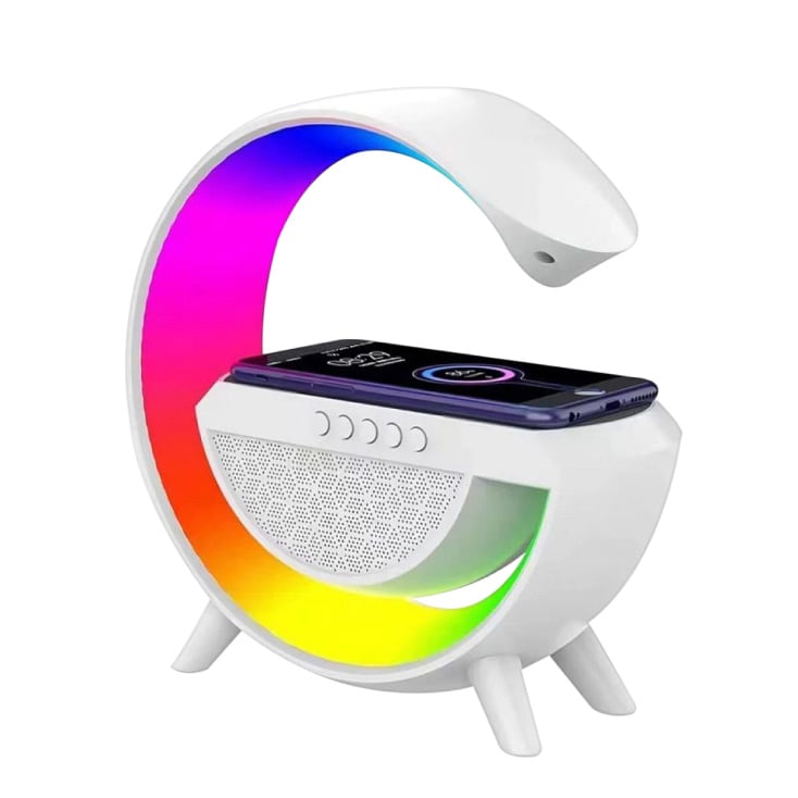 Bluetooth zvučnik sa RGB lampom i bežičnim punjačem