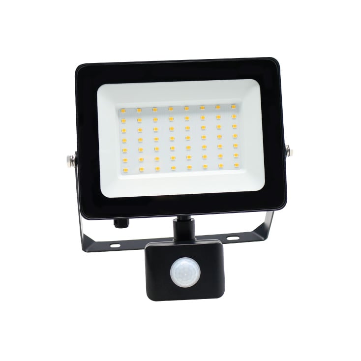 PROSTO LED reflektor sa PIR senzorom 50W 4300lm crni LRF048SW-050