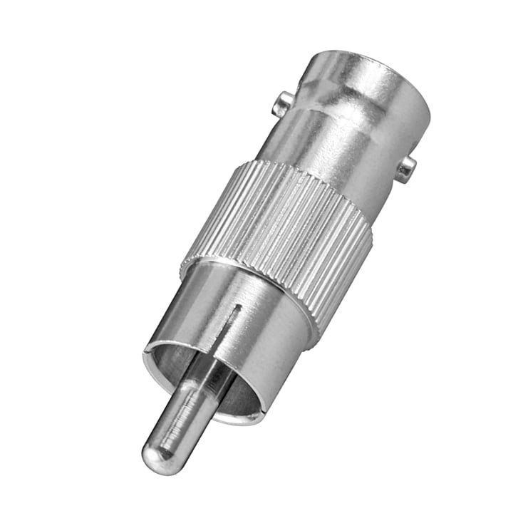 Adapter RCA na BNC video metalni srebrni S34