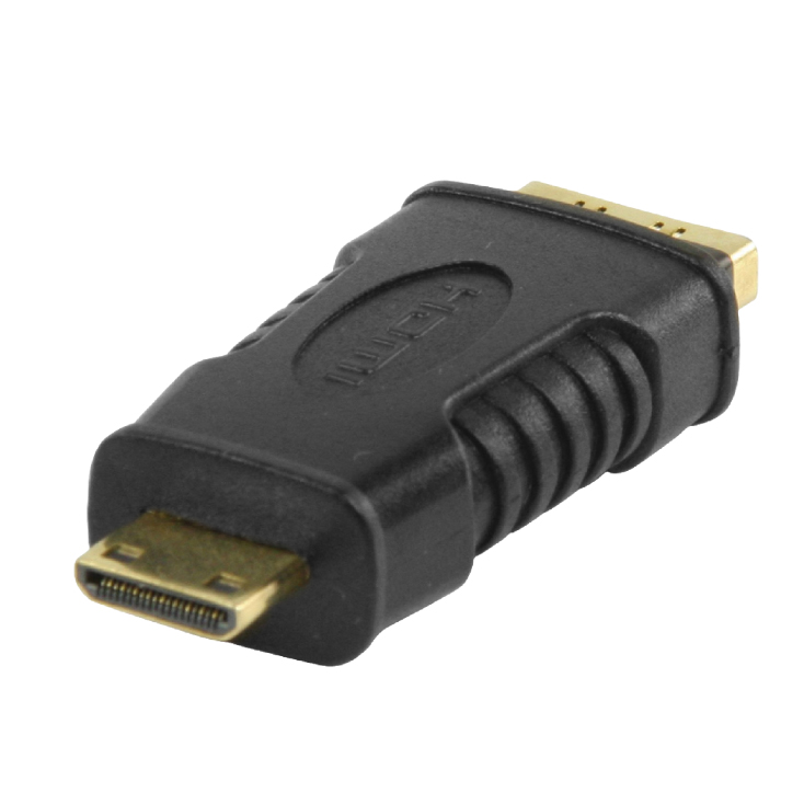 Adapter mini HDMI na HDMI pozlaćen crni VC-012G