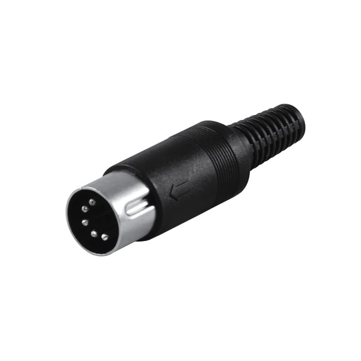 DIN utikač 5 polova stereo za kabl metalni UTDIN5