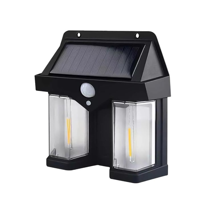 Solarna zidna LED lampa sa senzorom pokreta 2 filament toplo bela YW13501