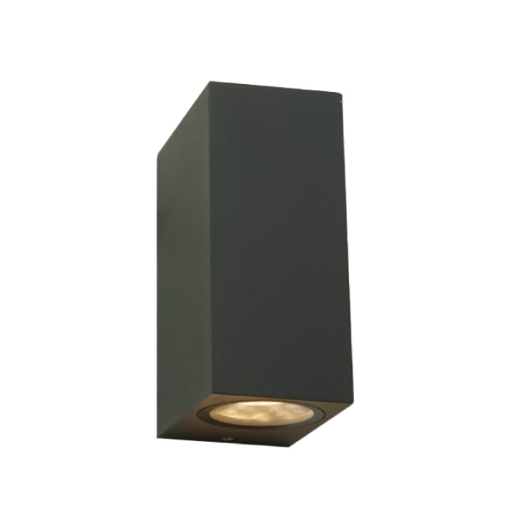 Spoljna zidna svetiljka kvadar 2x GU10 IP65 tamno siva aluminijum W10412/S