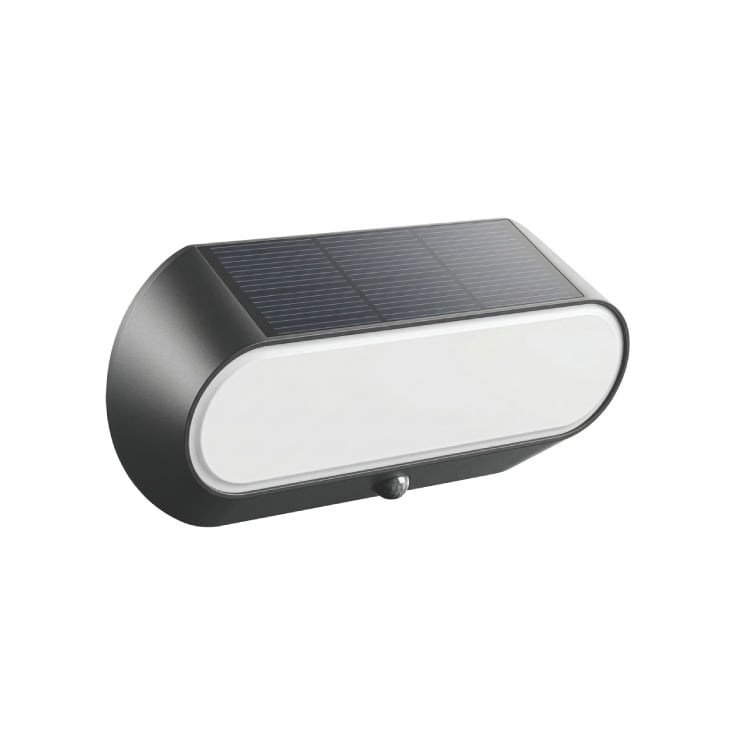 EUROLAMP ovalna solarna zidna lampa sa senzorom 5W 500lm