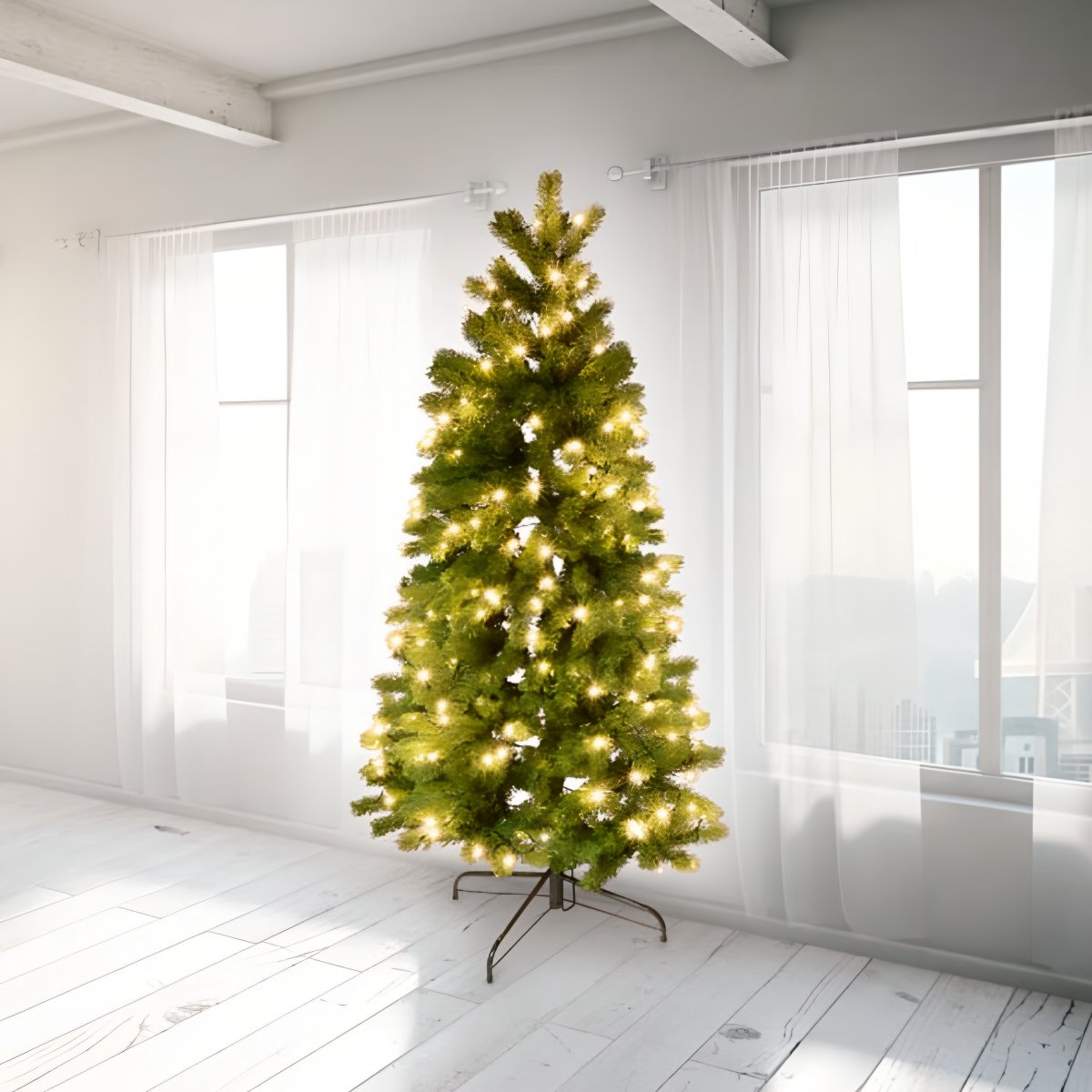 Home KMF7/150 nazidna veštačka jelka 150 cm sa 180 toplo belih LED dioda