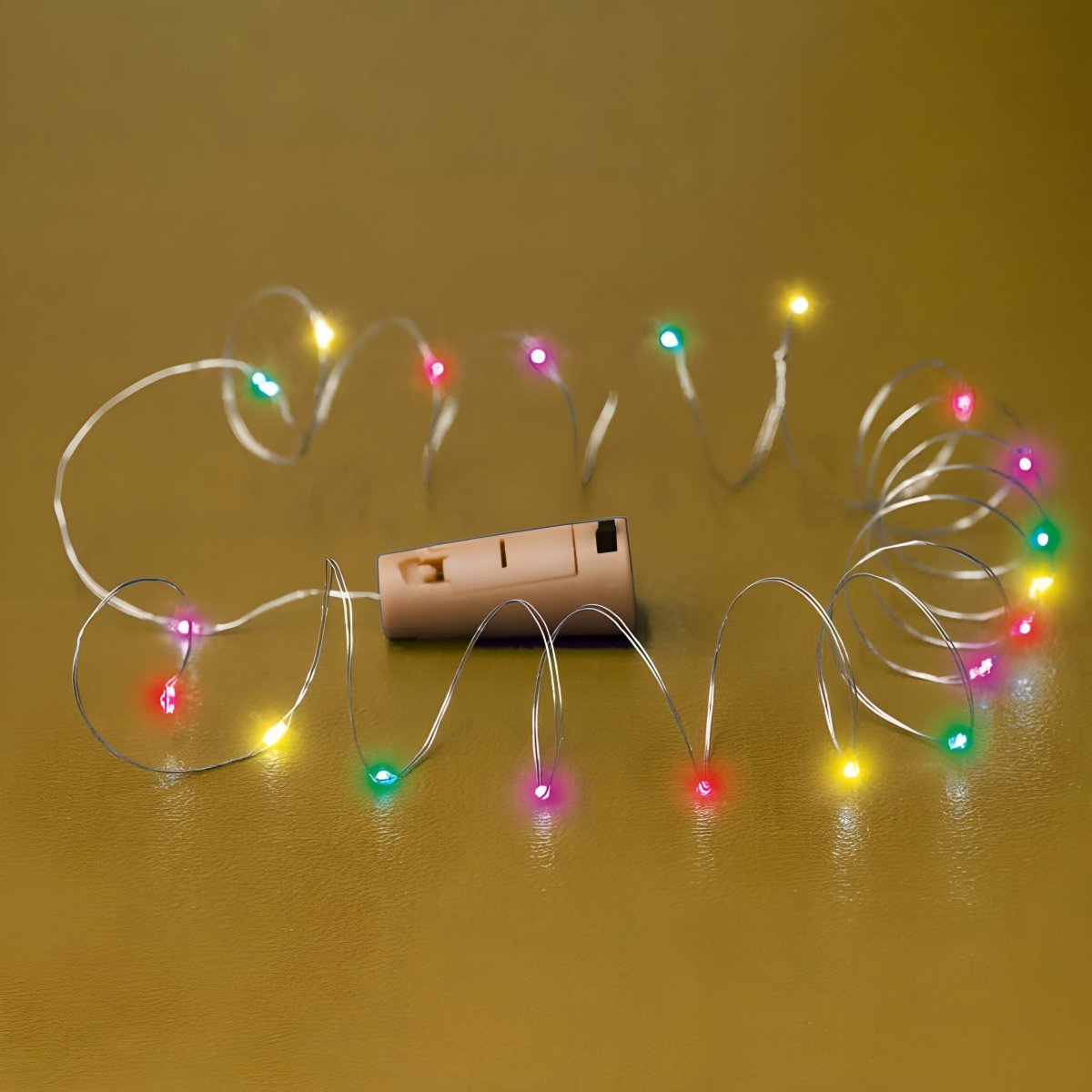 Svetleći niz za flašu 2 m sa čepom, višebojni mikro LED, 3373-2m-17305