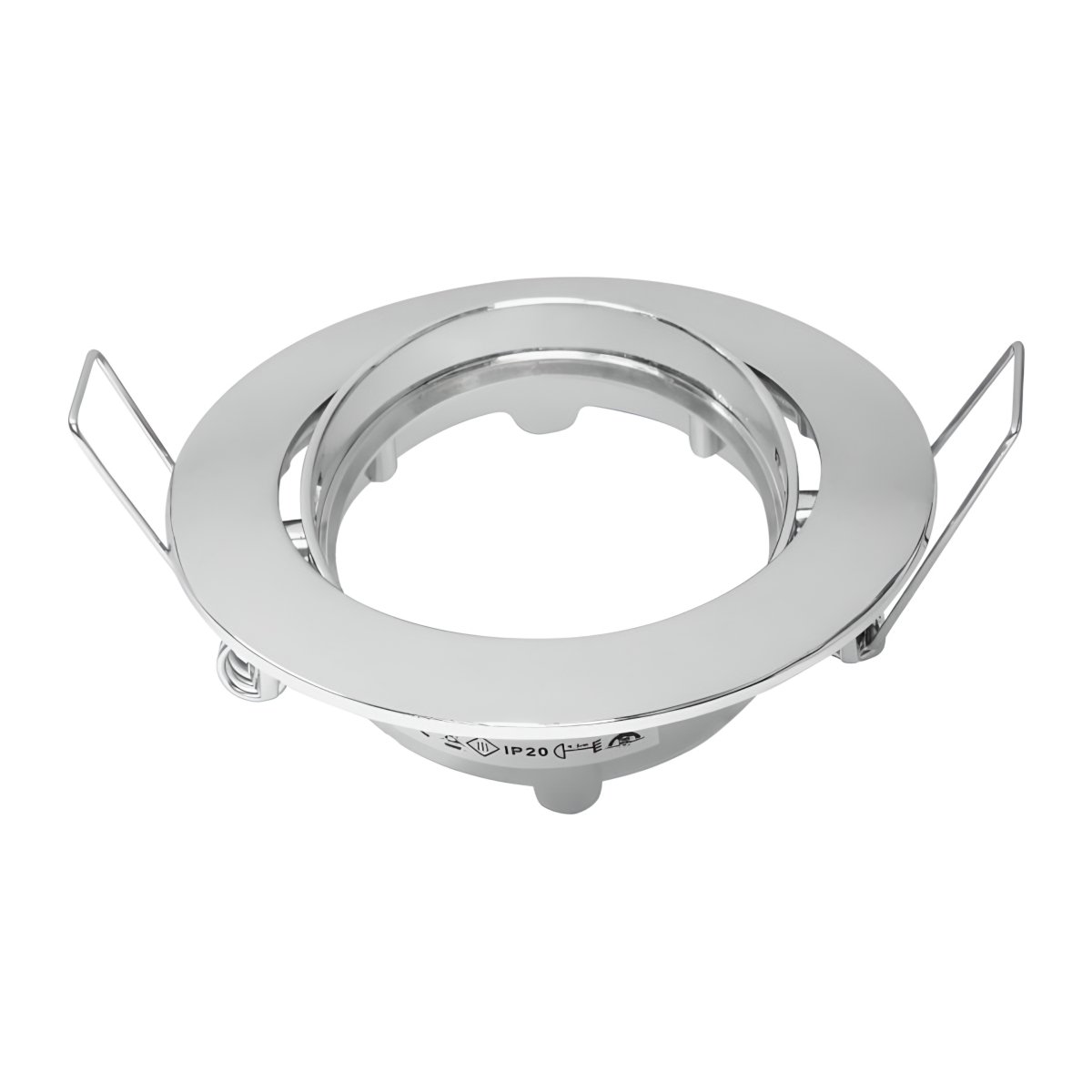 PROSTO R-Z001/CH ugradna rozetna za MR16 GU5.3, hrom, podesiva ±30°