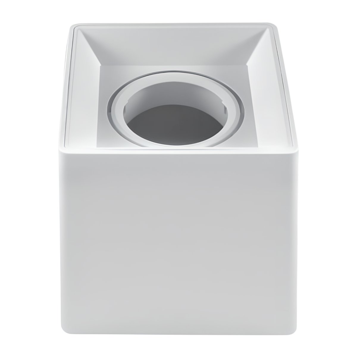 PROSTO R-P001/WS nadgradna kvadratna rozetna za MR16 GU5.3, 96 x 96 x 100 mm, bela
