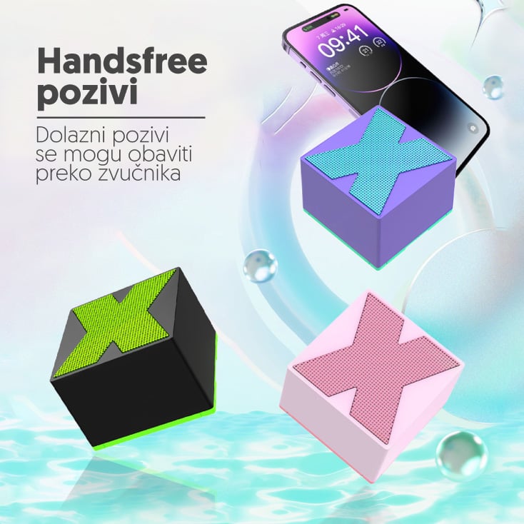 SAL mini Bluetooth zvučnik ljubičasto-tirkizni 5W