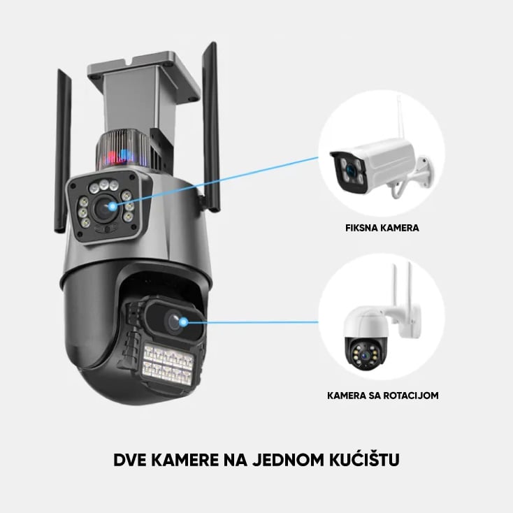 WiFi dual kamera 3+3MP rotacija 355° dual pregled IP65 WFIP-4302X