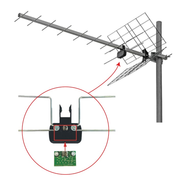 ISKRA UHF antenski pojačavač 16 dB za DTX i Triplex antene