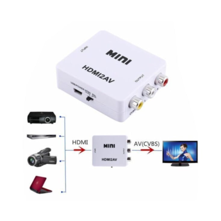 Konvertor HDMI na AV kompozitni RCA signal ADHDMI12