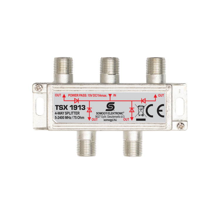 F razdelnik 1 na 4 metalni 5-2400 MHz TSX1913