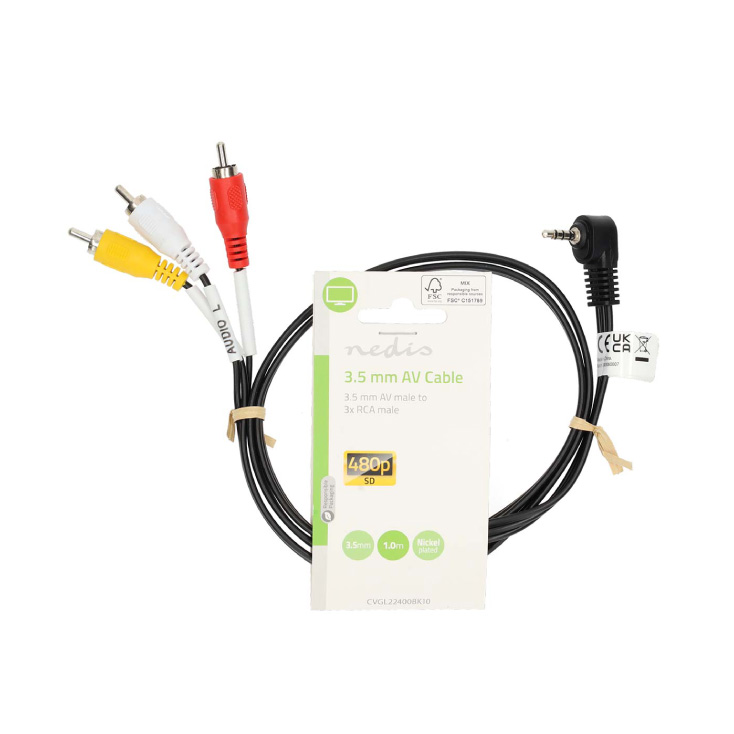 Kamkorder AV kabl 3.5mm 4-polni na 3 RCA 1m CVGL22400BK10