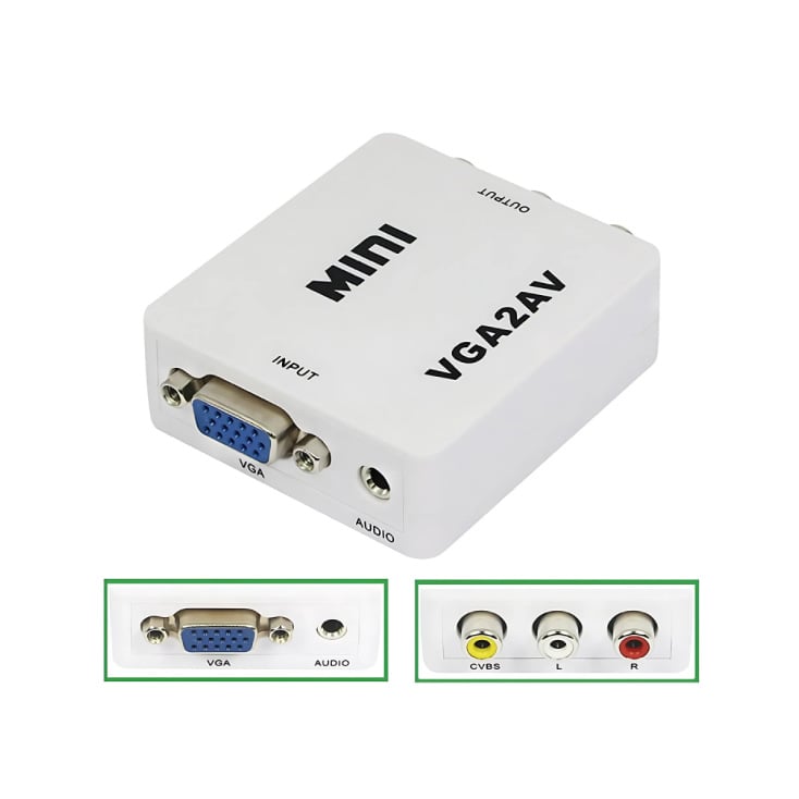 Konvertor VGA na AV kompozitni RCA sa USB napajanjem A-VGA-AV-Mini