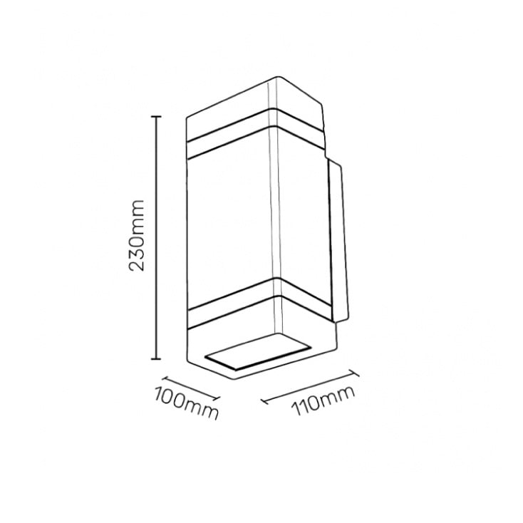 Zidna spoljna lampa aluminijumska IP65 2x GU10 gore-dole JM-5032C