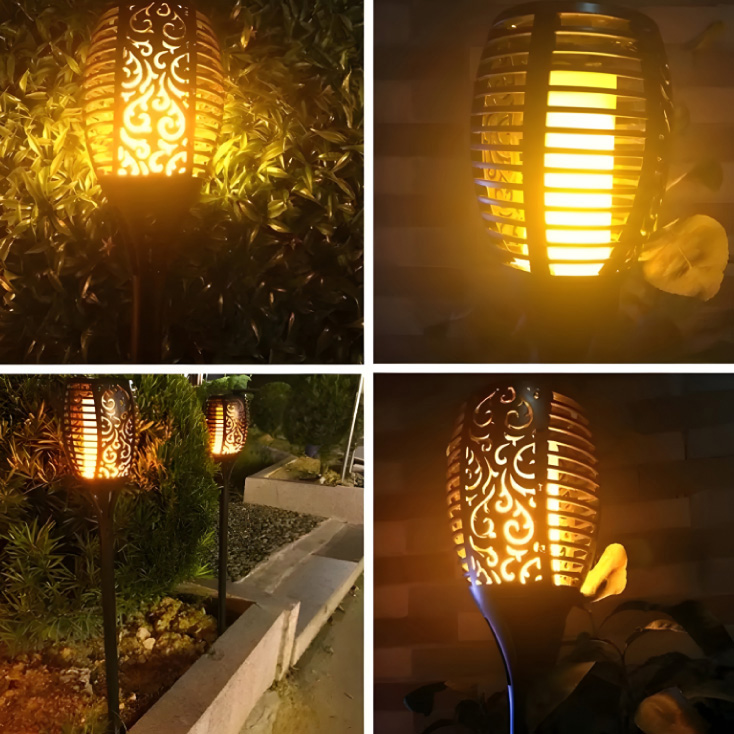 Solarna baštenska LED lampa baklja sa efektom plamena MX9488S