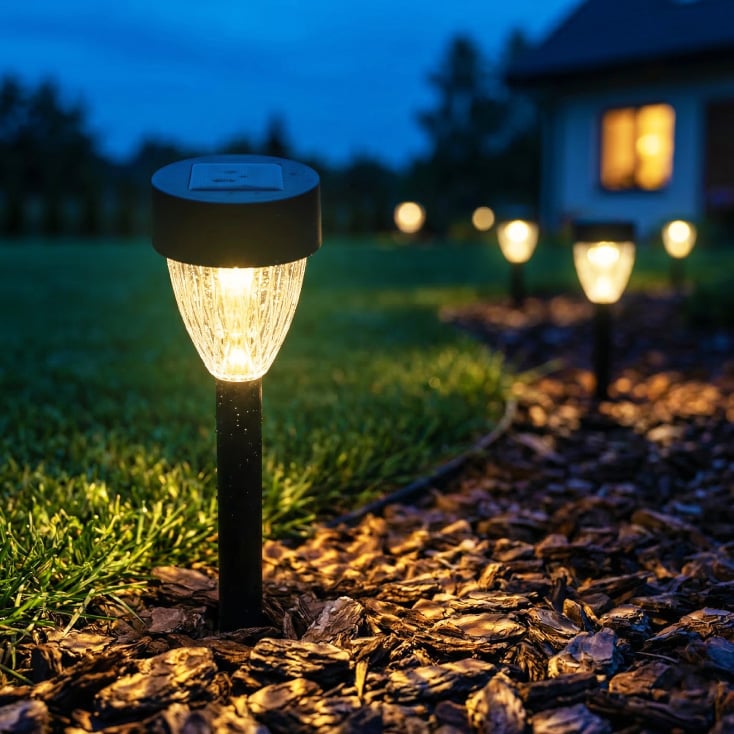 HOME solarna baštenska LED lampa toplo bela ubadajuća MX657