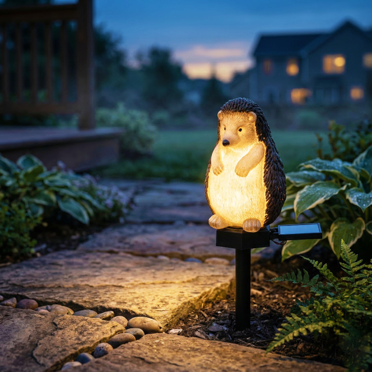 HOME solarna baštenska LED lampa jež toplo bela MX671S