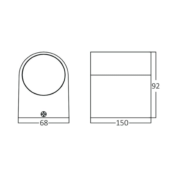 BRAYTRON zidna spoljna lampa GU10 siva aluminijum BG32-00222