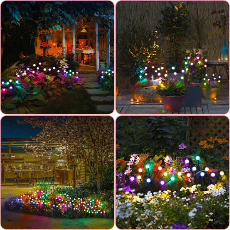 Solarne baštenske lampe RGB, set 2 komada