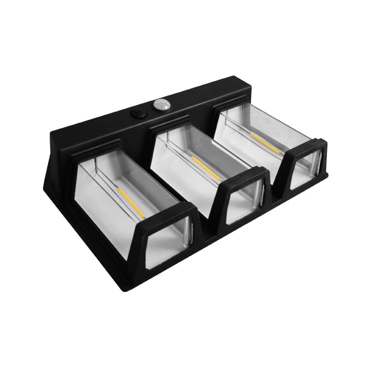 Solarna zidna lampa sa senzorom pokreta, 3 LED filamenta