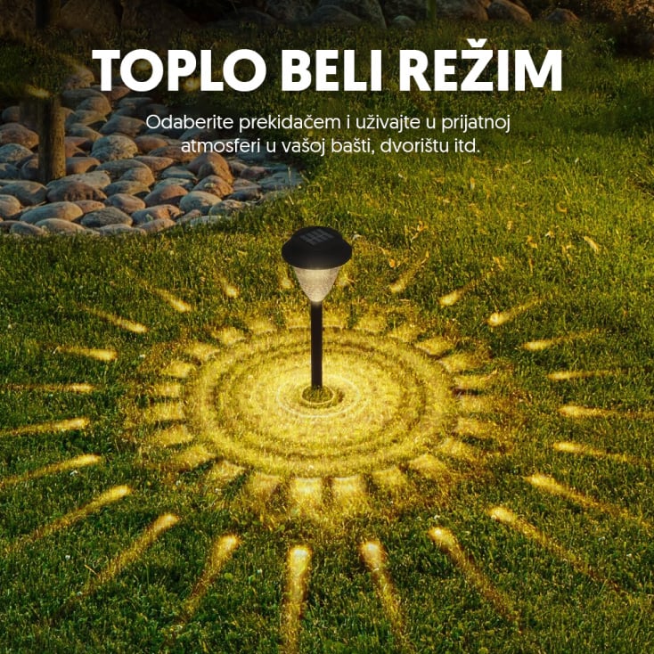 Solarne baštenske lampe, set 6 komada