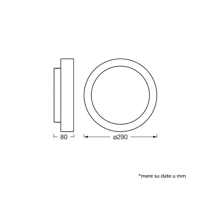LEDVANCE LED plafonjera 2xE27 bela okrugla 29cm