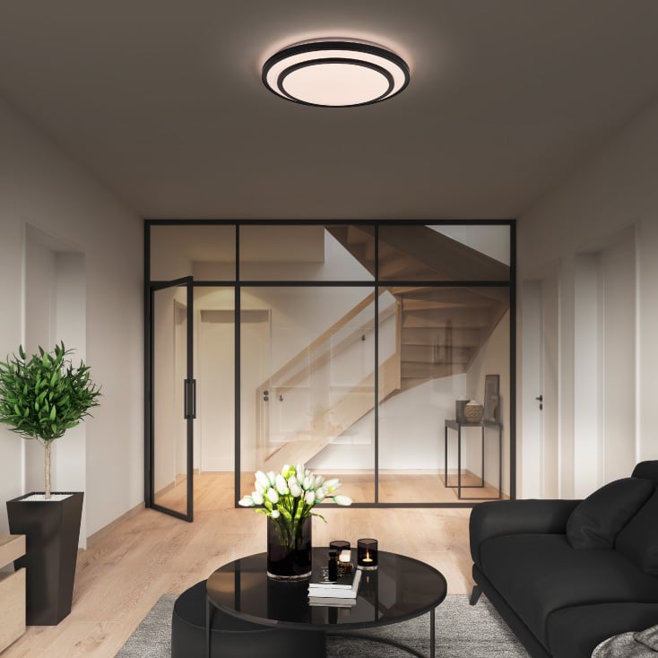 LEDVANCE LED plafonjera 24W 3000K crna okrugla 2700lm