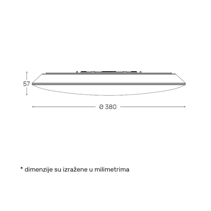 LED plafonjera 28W CCT IP54 bela okrugla 2380lm DCL1213