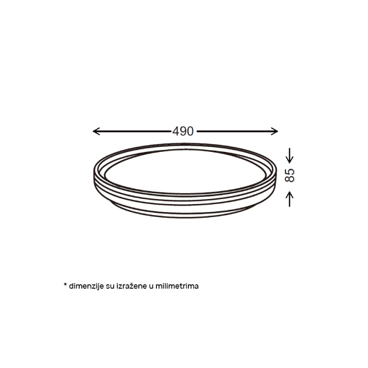 LED plafonjera 24 48W CCT daljinski beli okvir VESTA665