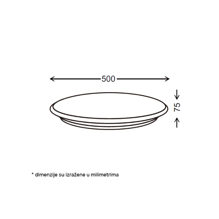 LED plafonjera 24 48W CCT daljinski bela crna VESTA663